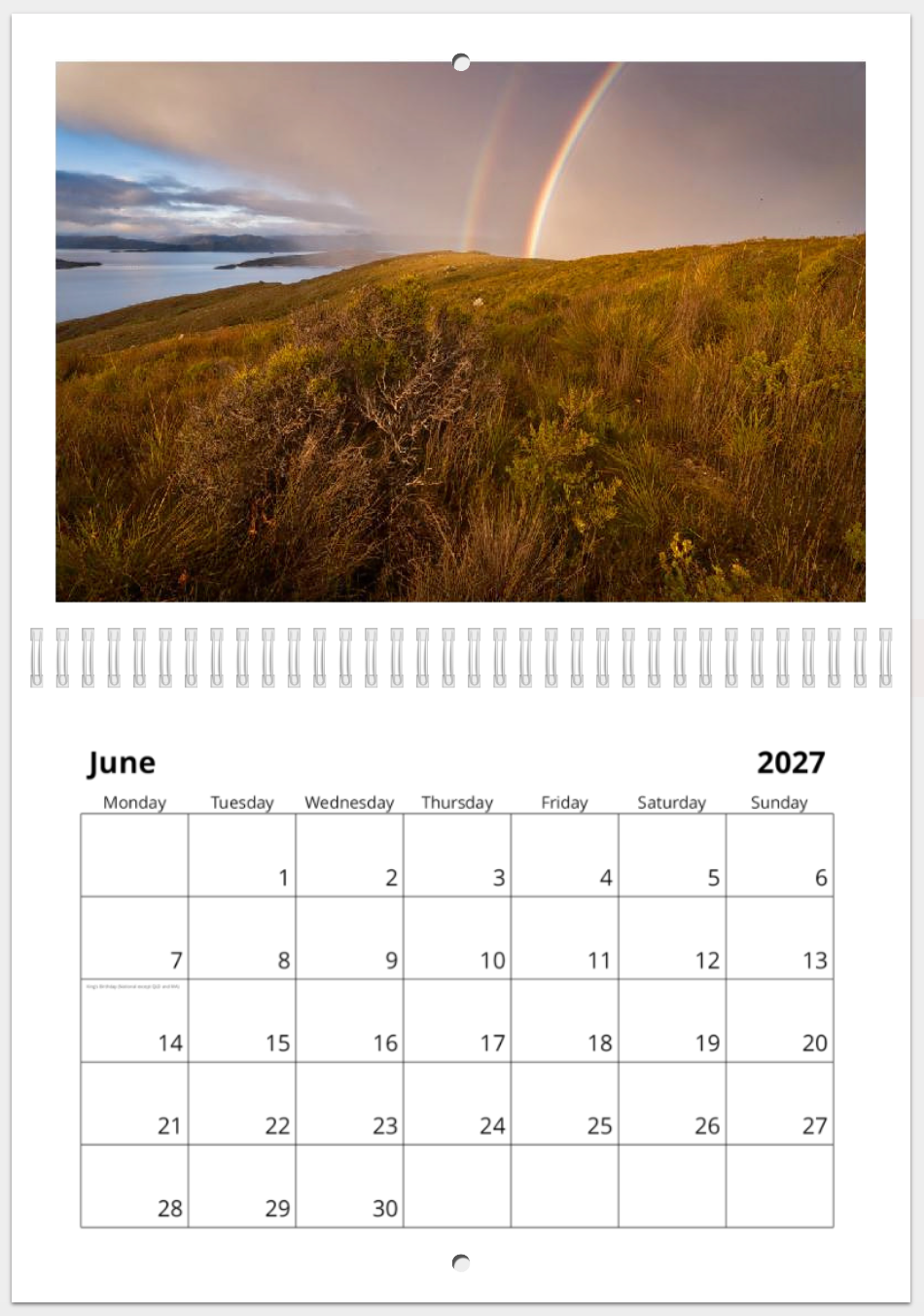 The Wild Island - 2027 Calander