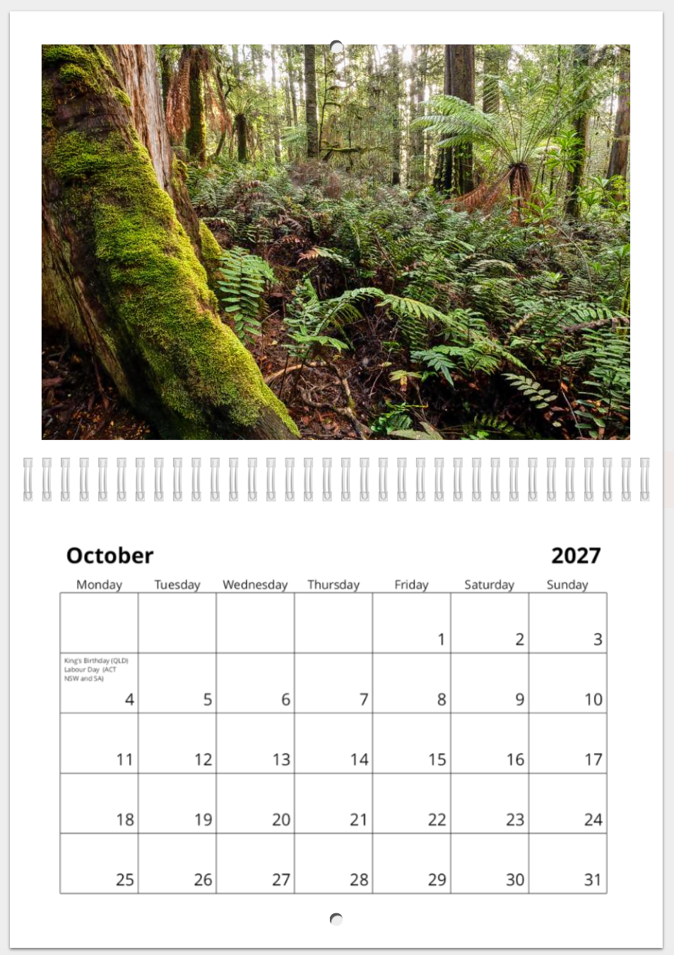 The Wild Island - 2027 Calander